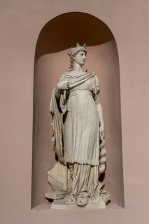 Statue at the Camera di Commercio, Chamber of Commerce, Trieste, Friuli Venezia Giulia Region,