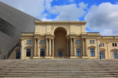 Military History Museum of the German Armed Forces, main arsenal building with wedge, architect
