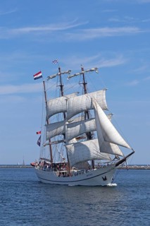 Sailing ship, Unterwarnow, Hanse Sail, Warnemünde, Rostock, Mecklenburg-Western Pomerania, Germany,