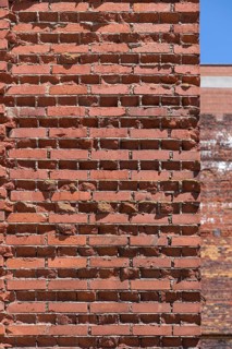 Detail of the masonry of the Congress Hall in the inner courtyard, unfinished National Socialist
