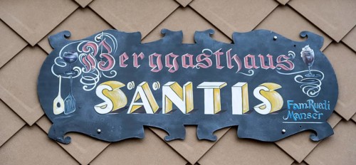 Sign Mountain Inn Säntis, Appenzell Alps, Switzerland, Europe