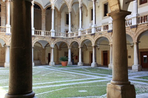 City of Palermo, Palazzo Reale, Royal Palace, also called Palazzo dei Normanni or Norman Palace, in