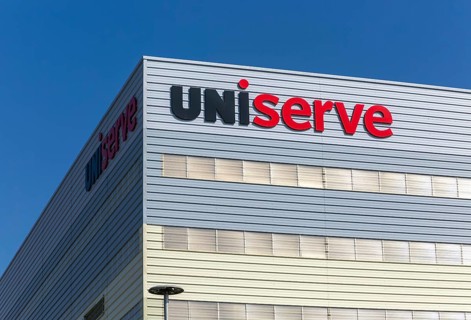 Uniserve Mega Distribution Centre building, Port of Felixstowe, Suffolk, England, UK