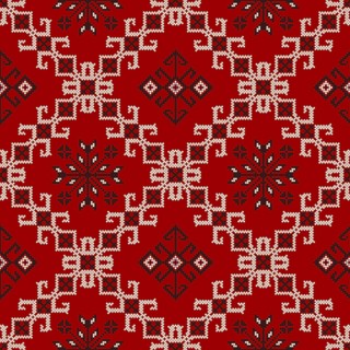 Traditional Georgian folk art embroidery vector pattern