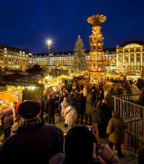 The Striezelmarkt, which has been held since 1434, is the oldest Christmas market in Germany and