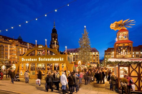 The Striezelmarkt, which has been held since 1434, is the oldest Christmas market in Germany and