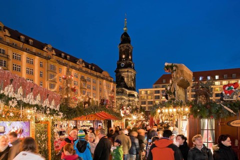 The Striezelmarkt, which has been held since 1434, is the oldest Christmas market in Germany and