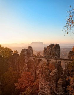 Bastei view in Saxon Switzerland