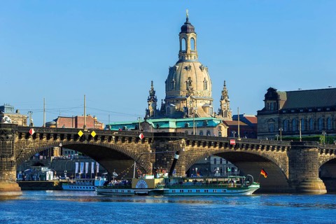 DEU Saxony Dresden Dresden Old Town Silhouette
