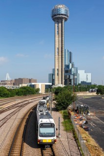 Dallas DART Light Rail urban transport in Dallas, USA, North America