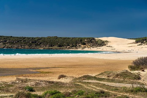 The beach of Bolonia, Tarifa, Costa de la Luz, Andalusia, Spain, Europe