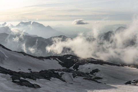 Dramatic mountain landscape, view from Hochkönig, Salzburger Land, Austria, Europe