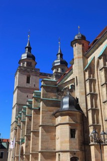 The city church, Holy Trinity, in the centre of Bayreuth, Bayreuth, Upper Franconia, Bavaria,