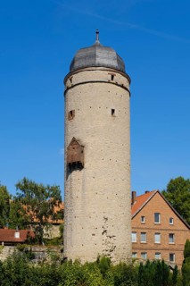 Sackturm, city gate, old town, Warburg, North Rhine-Westphalia, Germany, Europe