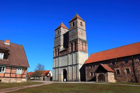 Ruin of the monastery church of St. Mary, Veßra Monastery, Hildburghausen County, Thuringia,