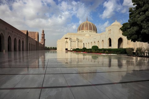 The Great Sultan Qabus Mosque in Muscat is the main mosque in Oman. It is considered one of the