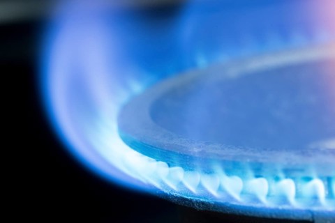 Symbolic image, gas flame, gas cooker, gas price increase, energy, energy costs