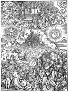 Picture cycle The Apocalypse, the opening of the fifth and sixth seals, the distribution of the