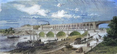 Viaduct of the Ring Railway between the Quartier d'Auteuil and Quartier de Javel, 1869, Paris,