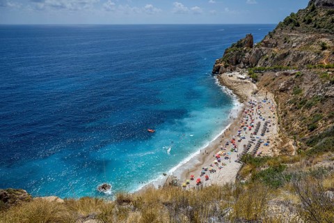 Cala Moraig, beach Moraig near Benitachell, Costa Blanca, Spain, Europe