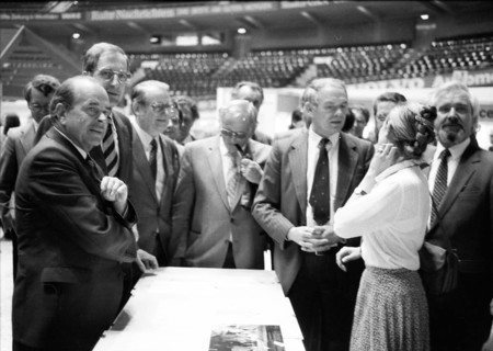 The 7th Interschool '80 education fair on 5 May 1980 in the Westfalenhalle Dortmund. Juergen