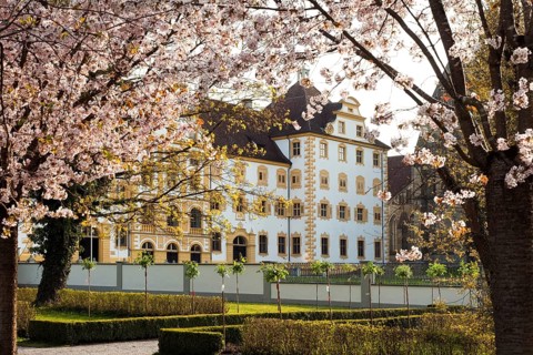 Spring in front of Salem Castle Germany
