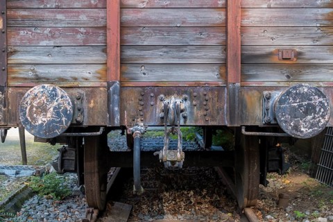 Buffer plate, railway, railway wagon, siding, North Rhine-Westphalia, Germany, Europe