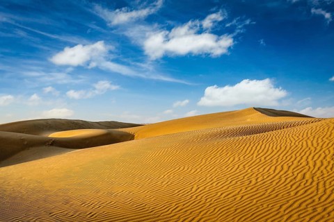 Dunes of Thar Desert. Sam Sand dunes, Rajasthan, India, Asia
