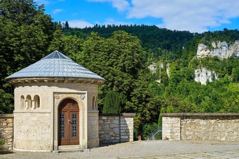 Haber family burial ground on the forecourt of the monastery church of the Archabbey of St. Martin