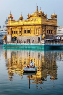 AMRITSAR, INDIA, AUGUST 26, 2011: Golden Temple Sri Harmandir Sahib Gurdwara in Amritsar, Punjab,