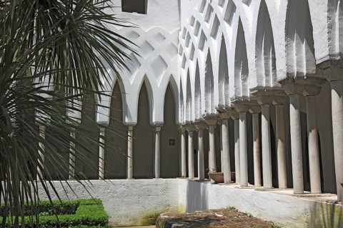 Cloister Chiostro del Paradiso in the Cathedral Cattedrale di Sant' Andrea, Amalfi, Campania,