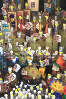 Limoncello sale in Amalfi, Campania, Italy, Europe