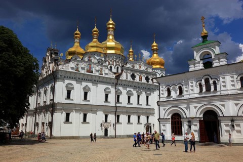 The Uspensky Cathedral, part of the monastery complex of the Kiev Cave Monastery, Holy Mary of the