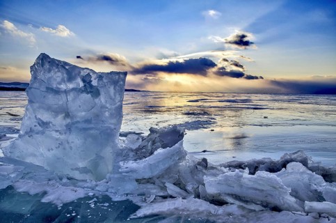 Ice, Lake Baikal, Olkhon Island, Pribaikalsky National Park, Irkutsk Province, Siberia, Russia,
