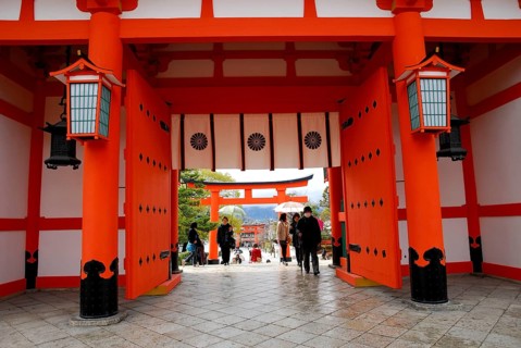 Entrance, Fushimi Inari Shrine, Kyoto, Japan, Asia