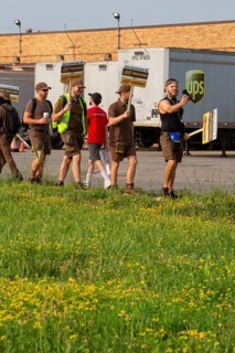Detroit, Michigan USA, 30 June 2023, Members of the Teamsters Union carried just practicing picket