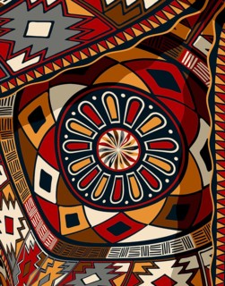 Tribal art background composition, vector illustration