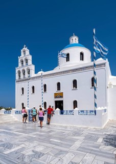 Church of Panagia Platsani Akathistos Hymn, Ia, Oia, Santorini, Greece, Europe