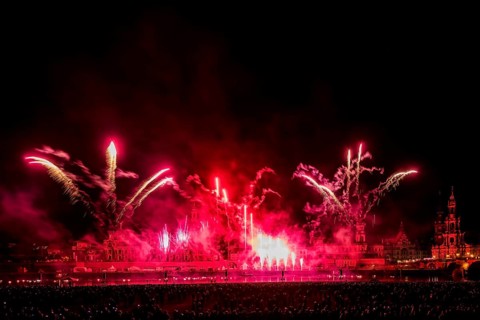 Light and Fire Shohw for the Day of German Unity in Dresden