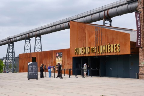 Phoenix des Lumières, art exhibition in the former industrial hall, Phoenix-West, Hörde, Dortmund,