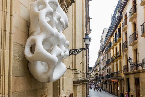 Alley in the historic centre, San Sebastian, Donostia, Basque Country, Northern Spain, Spain,