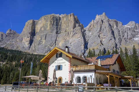 Restaurant Pian Schiavaneis, Canazei, Trento, Italy, Europe