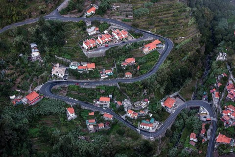 Nun's Valley, Curral das Freiras, view from Eiro do Serrado (1095m), Madeira, Portugal, Europe