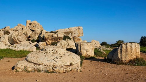Detail, column foundation, Temple F, Athena Temple, Selinunte, Archaeological Site, Southwest