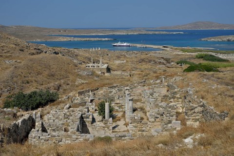 House of Inopos, Delos, UNESCO World Heritage Site, Cyclades, Greece, Europe