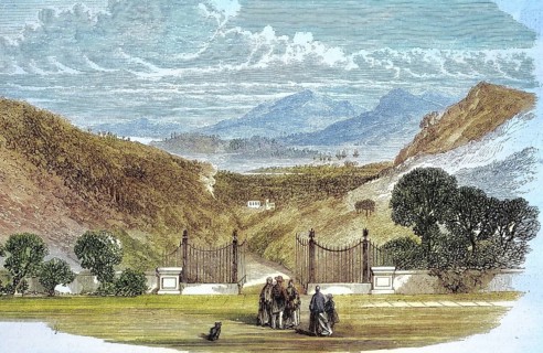 Island of Elba, Porto Ferra Valley, View from Villa San Martino, from May 1814 to February 1815 one