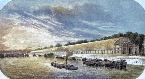 View of the annex of the Palace of the Universal Exhibition 1855, on the banks of the Seine, Paris,