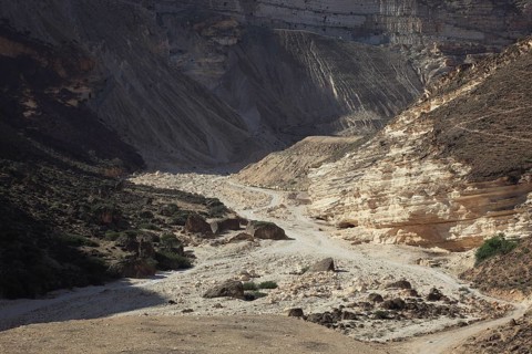 Landscape of the Southern Dhofar, Jabal al-Qamar, Oman, Asia
