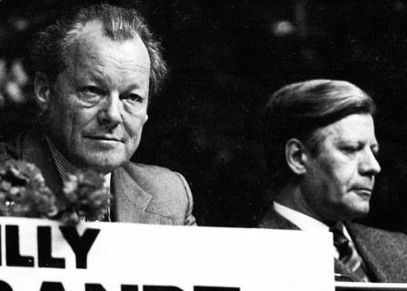 An election rally of the Social Democratic Party of Germany (SPD) on 23.4.1975 in the