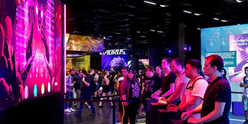 Visitor at the Gamescom trade fair, the world's largest trade fair for computer games and consumer